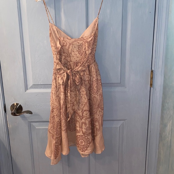 Light pink pattern spaghetti strap dress - Picture 2 of 3